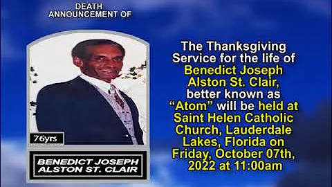 Benedict Joseph Alston St. Clair medium