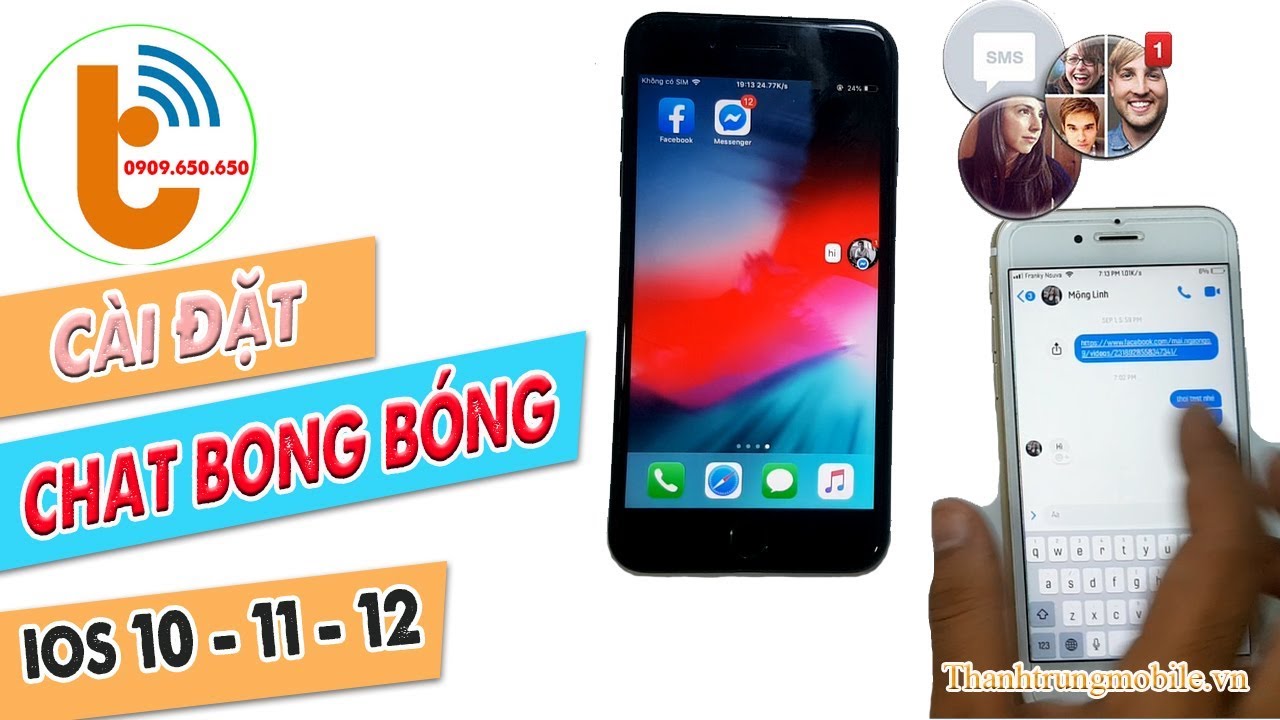 Cài Đặt Chat Bong Bóng Cho iOS 10 – 11 – 12