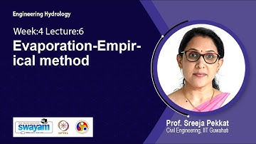 Lec 28: Evaporation -Empirical method