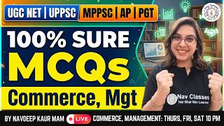 NTA UGC NET Paper 2 Commerce | 100% Sure MCQs | Paper 2 Management | by Navdeep Kaur