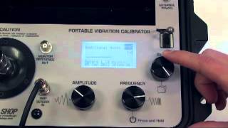 Portable Vibration Calibrator - Saving a Calibration Record - 9110D