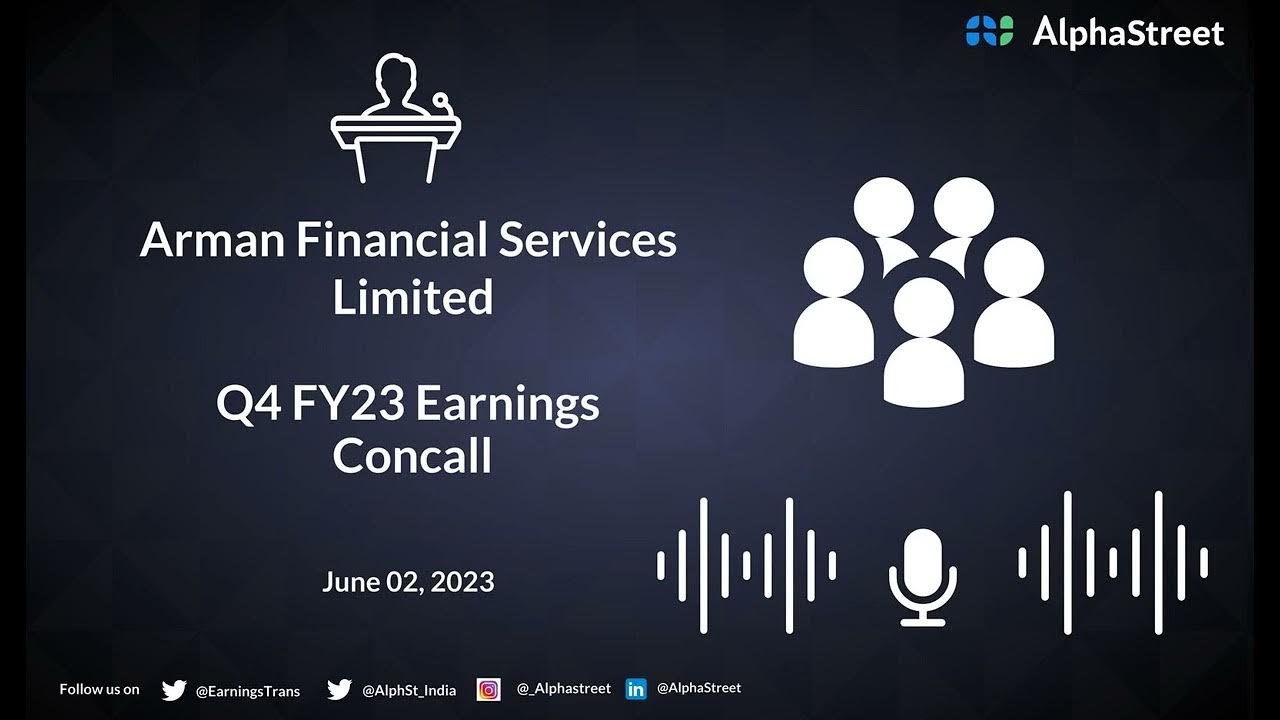 Arman Financial Services Limited Q4 FY23 Earnings Concall YouTube
