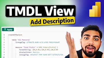 Add Description inside the TMDL view in Power BI
