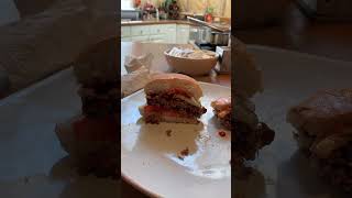 Finished product:Direct from the cooks kitchen #viralvideo #foodvideos #cheeseburger