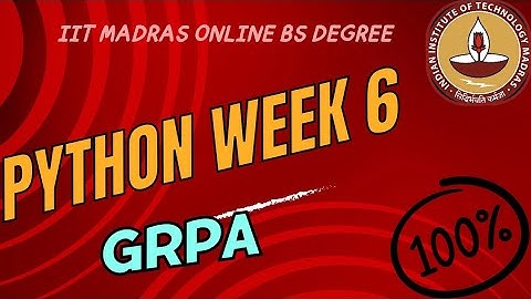 Python GrPA Week-6 IITM Bs degree Data Science #python #grpa #iitm #iit#datascience #video #ytshorts