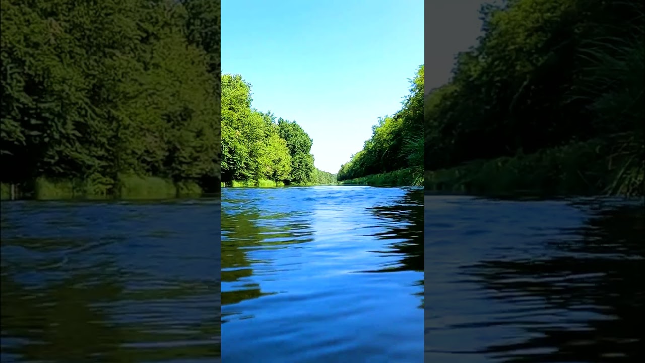 Soothing sounds of a quiet river. Pleasant sounds of nature for meditation