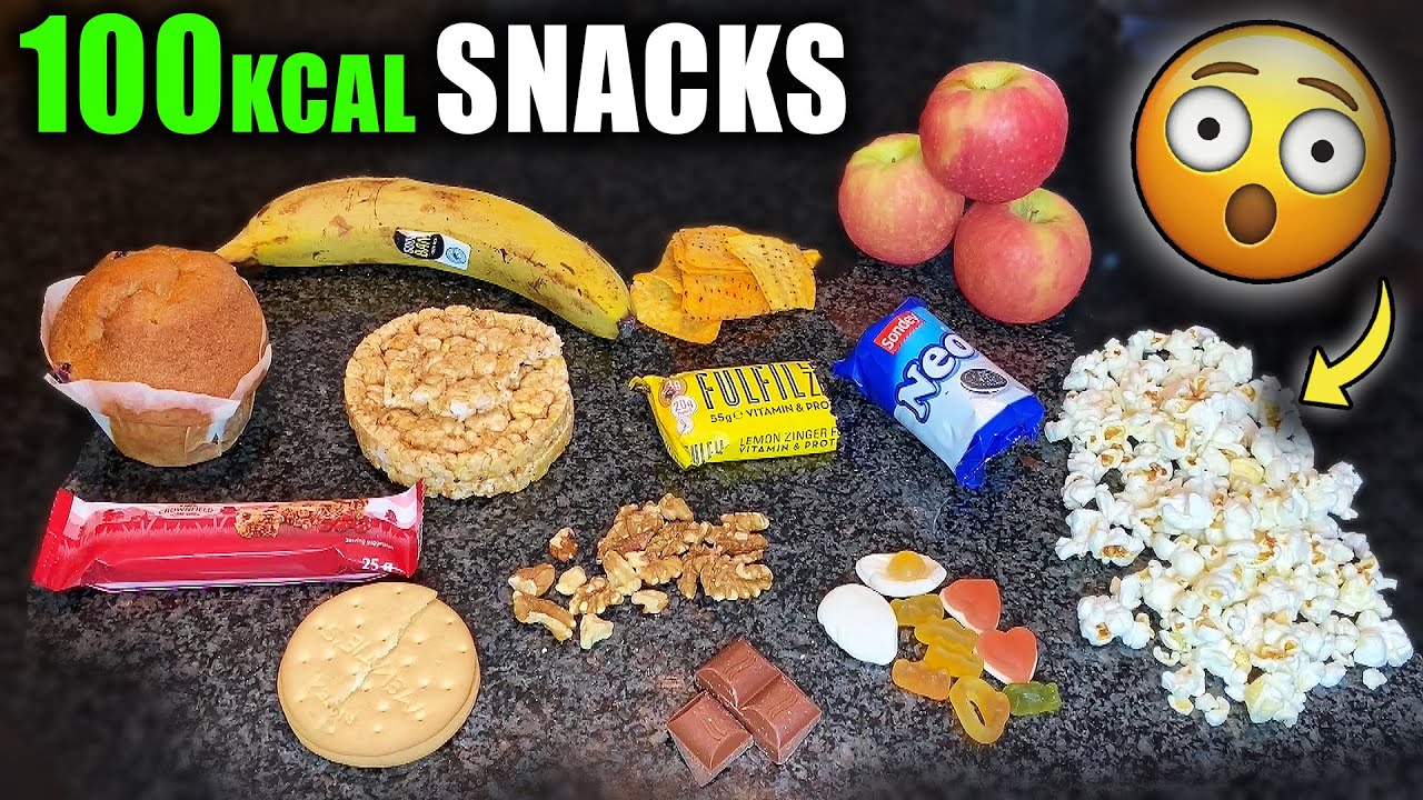 What *100 CALORIES* of different SNACKS looks like (Junk vs Healthy
