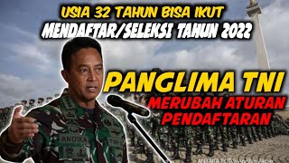 Terbaru usia 32 THN bisa masuk!!! Khusus Nakes Jendral TNI AD Merubah 2 aturan masuk TNI TAHUN ini