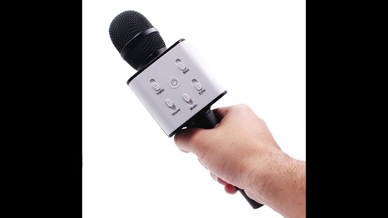 Microfono Karaoke Bluetooth Q7 - YouTube