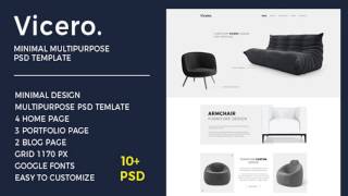 Vicero - Minimal Multipurpose Psd Template Themeforest Website Templates And Themes