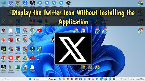 How to put Twitter app icon on desktop without downloading it