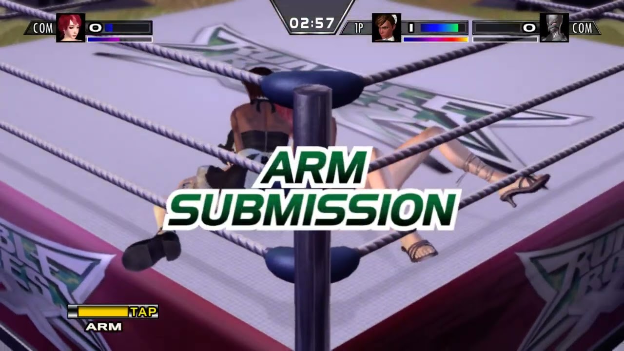 Evie (ryona) vs Lady X Subsistence and Dr Anesthesia | Rumble Roses XX