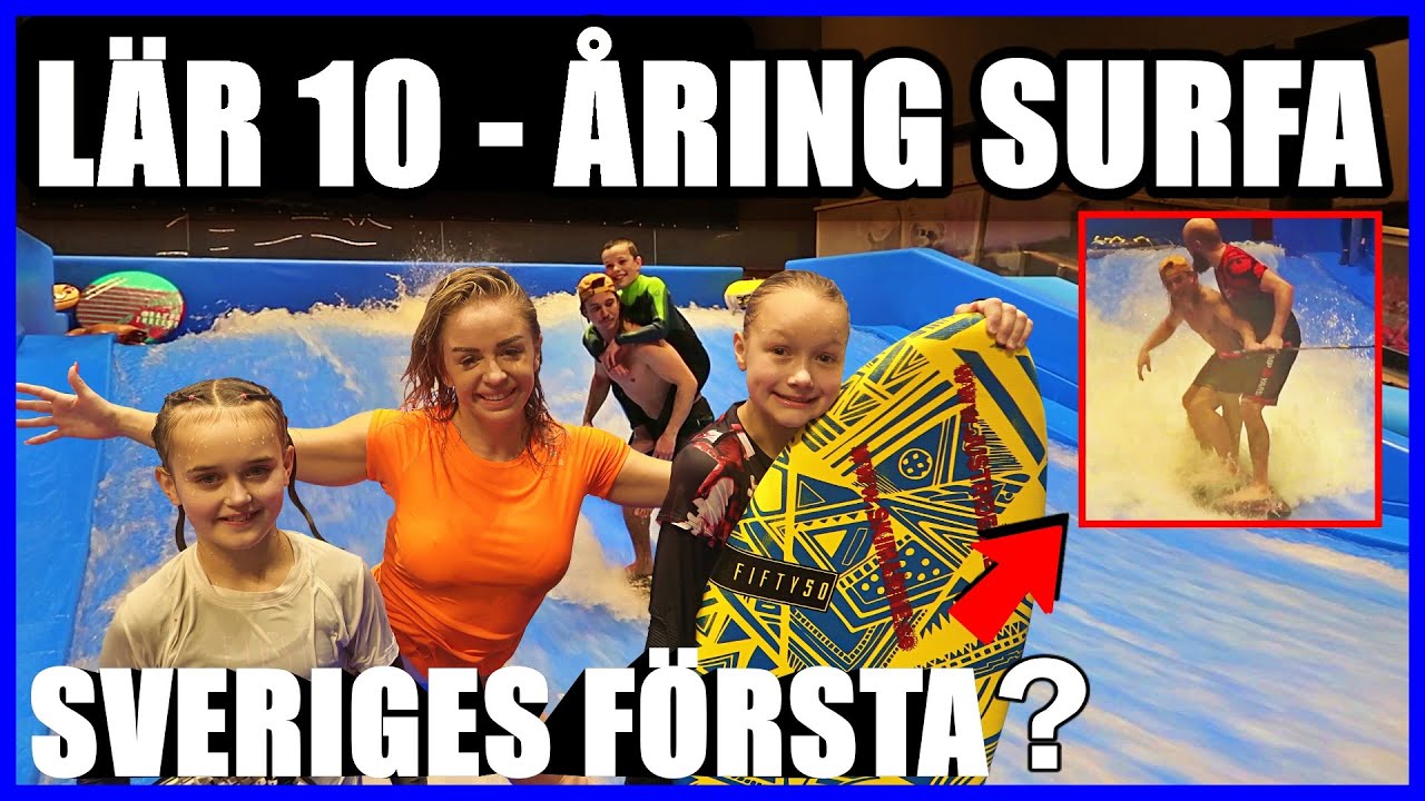 LÄR 10 ÅRING SURFA *SVERIGES FÖRSTA TANDEM SURF?*