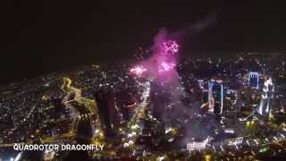 2015 New year fireworks at Bitexco Financial Tower, Saigon, HCMC