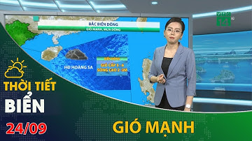 Thời tiết biển 24/09/2023: Bắc biển Đông gió mạnh, mưa dông | VTC14