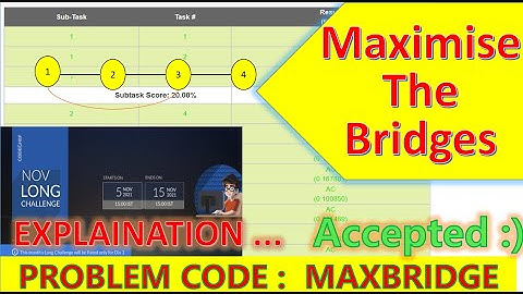 #codechef #long #challenge MAXIMISE THE BRIDGES constructive solution 🔥✅ explanation |#code #contest