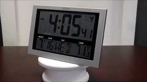 La Crosse 513-1211 Digital Atomic Alarm Clock w/ 4" Time Display