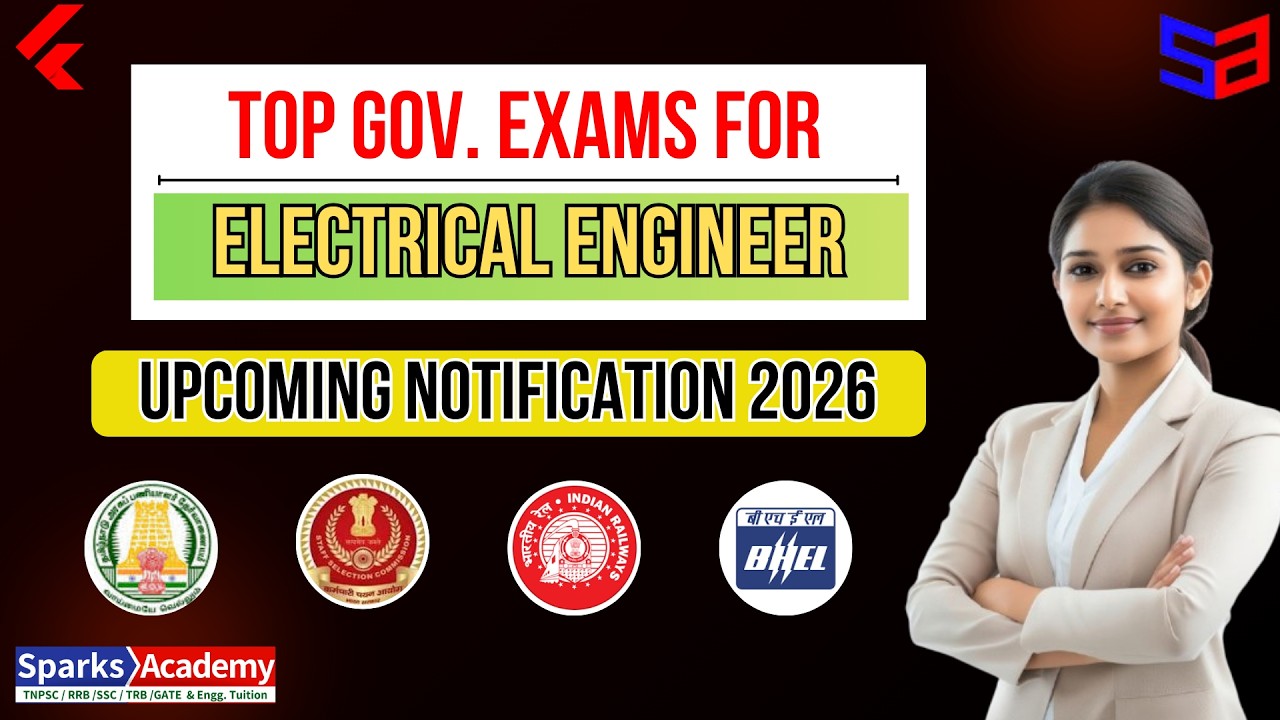 Electrical Engineering Aspirants Alert🚨Top Exams Coming Soon in 2026-Govt Job Updates Sparks Academy