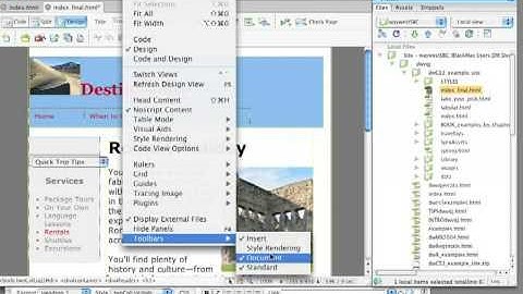Creating a Web Site in Dreamweaver CS3 - Sample Clip 2