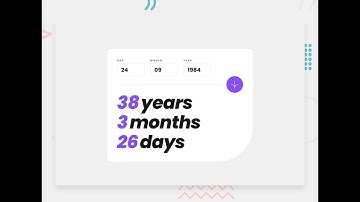 Frontend Mentor Age Calculator with tailwindcss html js
