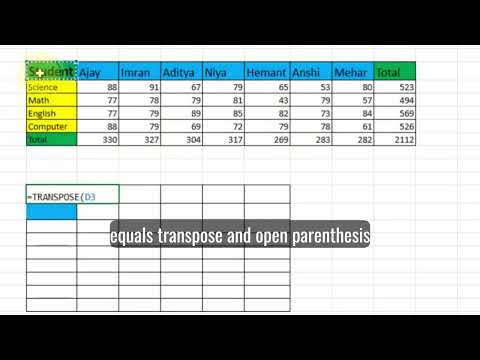 How to Transpose Rows and Columns in Excel (TRANSPOSE Formula Trick!)