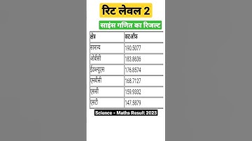 reet level 2 science math final cut off 2023 | reet cut off 2023 | reet Today result #reet #viral