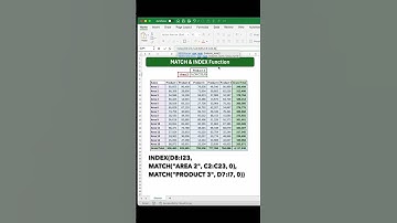 Quick Excel Lookup with INDEX + MATCH! Find Any Number FAST! ⚡ #excel #exceltips