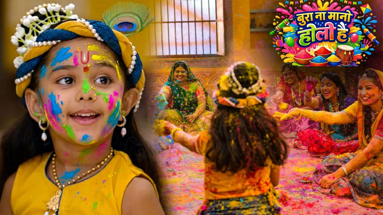 वृन्दावन की गलियों में कान्हा संग गोपियों की प्रेममयी होली! - YASHOMATI MAIYYA KE NANDLAL | Holi Ep