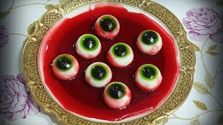 HOW TO MAKE JELLO EYEBALLS / TREATS ON HALLOWEEN