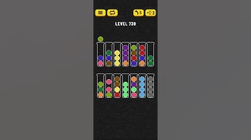 Ball Sort - Color Puzzle Game - Level 739 - Walkthrough SOLVED by RobotPlayer AI!!!