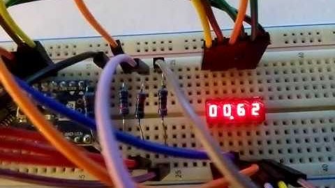 Vintage LED display 5082-7414 running demo