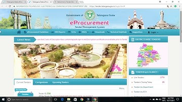 How to Open New E-Tenders in TS Eprocurement Online