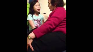 Maya sings to her nonna