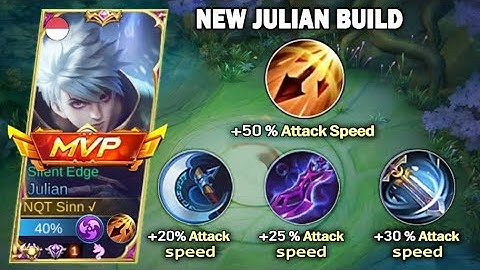 NEW JULIAN BUILD FULL ATTACK SPEED 🔥 BEST BUILD JULIAN TOP GLOBAL MLBB