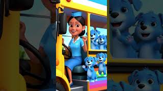 Wheels on the bus go round and round #kidsrhymes #nurseryrhymes