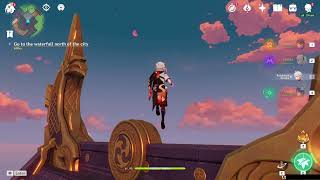 Getting the Electroculus on top of the Inazuma Castle | Genshin Impact