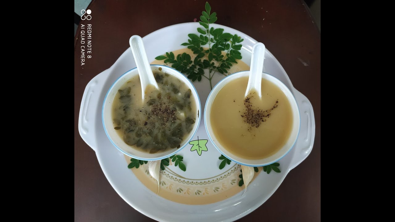 Moringa Leaves , Garlic ,Coconut Milk Soup !! Murungai Keerai Soup
