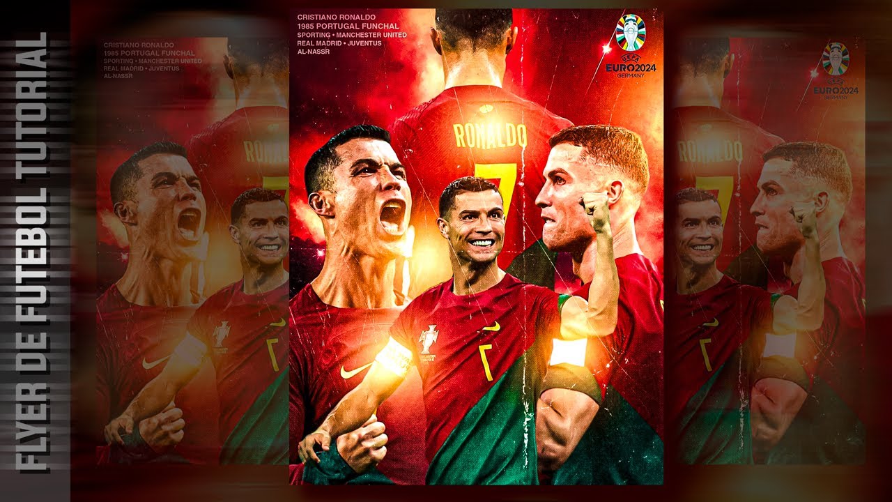 Football Edits Tutorial PicsArt Como Fazer Arte de Jogador de Futebol Soccer Poster Flyer