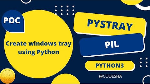 pystray to create windows tray🖼️