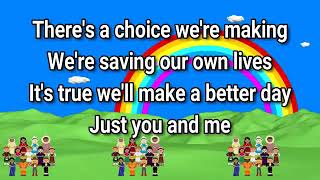 Video thumbnail of "25 WE ARE THE WORLD WITH LYRICS FOR CHILDREN   YouTube"