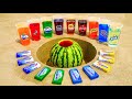 Sprite, Different Fanta, Lipton, Coca Cola & Other Sodas vs Mentos in Watermelon Underground!