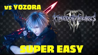 HOW TO BEAT YOZORA EASY!!! KINGDOM HEARTS 3 RE:MIND DLC BATTLE GUIDE AND STRATEGIES