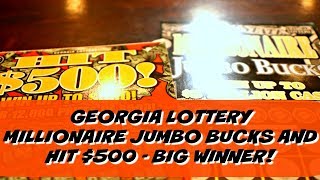 Big Winner Georgia Lottery Millionaire Jumbo Bucks Hit $500 Lottery Tickets
