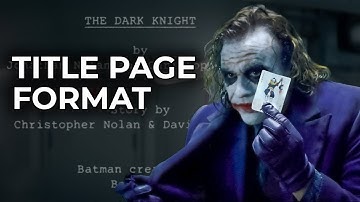 Is Your Title Page Making the Wrong First Impression?