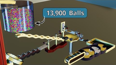 13,900 Colorful Balls Marble Run Loop animation V1 | #marblerun #marblerace #blendercycles