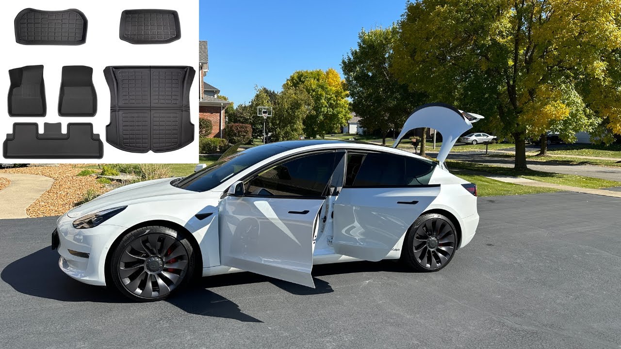 My New Tesla Model 3 All Weather Floor Mats YouTube