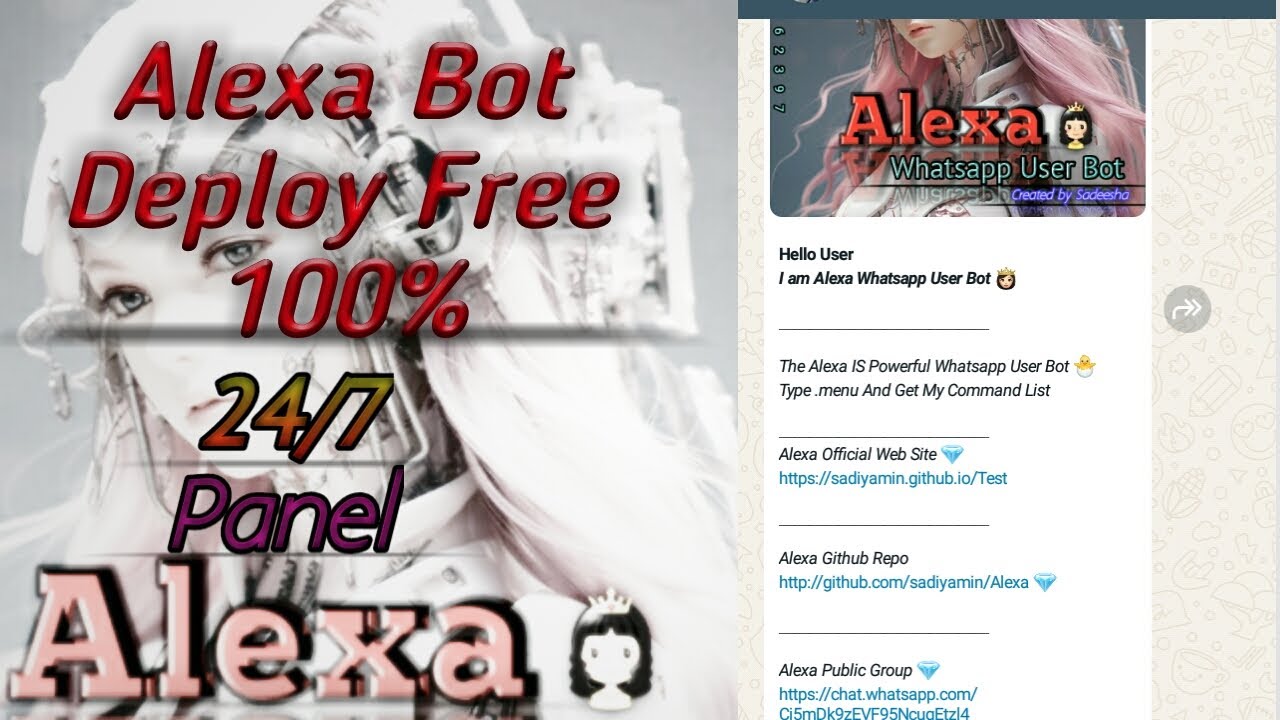 Alexa Whatsapp Bot Free Deploy In Panel 100 24 7 Sinhala YouTube Alexa whatsapp bot free deploy in panel 100 24 7 sinhala youtube