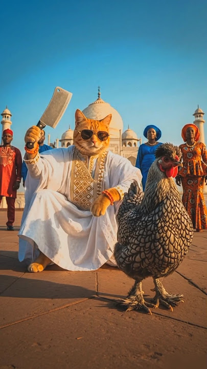 Qurbani Mubarak 2025 😍 Cat Meets chicken, Cow in Cartoon Eid Celebration #qurbani2026 #eid2025