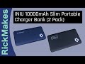 INIU 10000mAh Slim Portable Charger Bank (2 Pack)