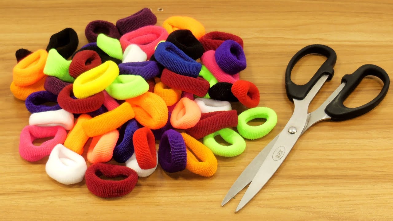 DIY Hair rubber bands craft idea DIY art and craft DIY HOME DECO